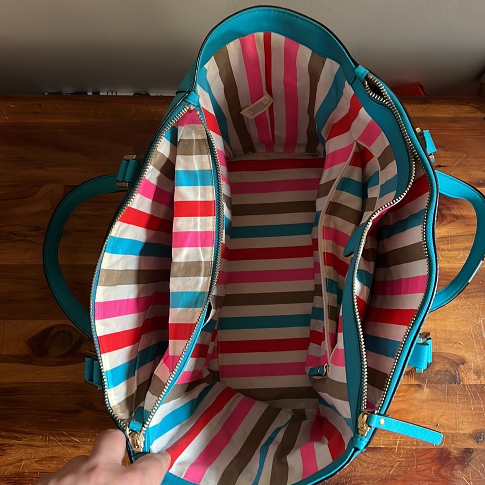 Beautiful Kate Spade Tote Teal - Picture 3 of 10